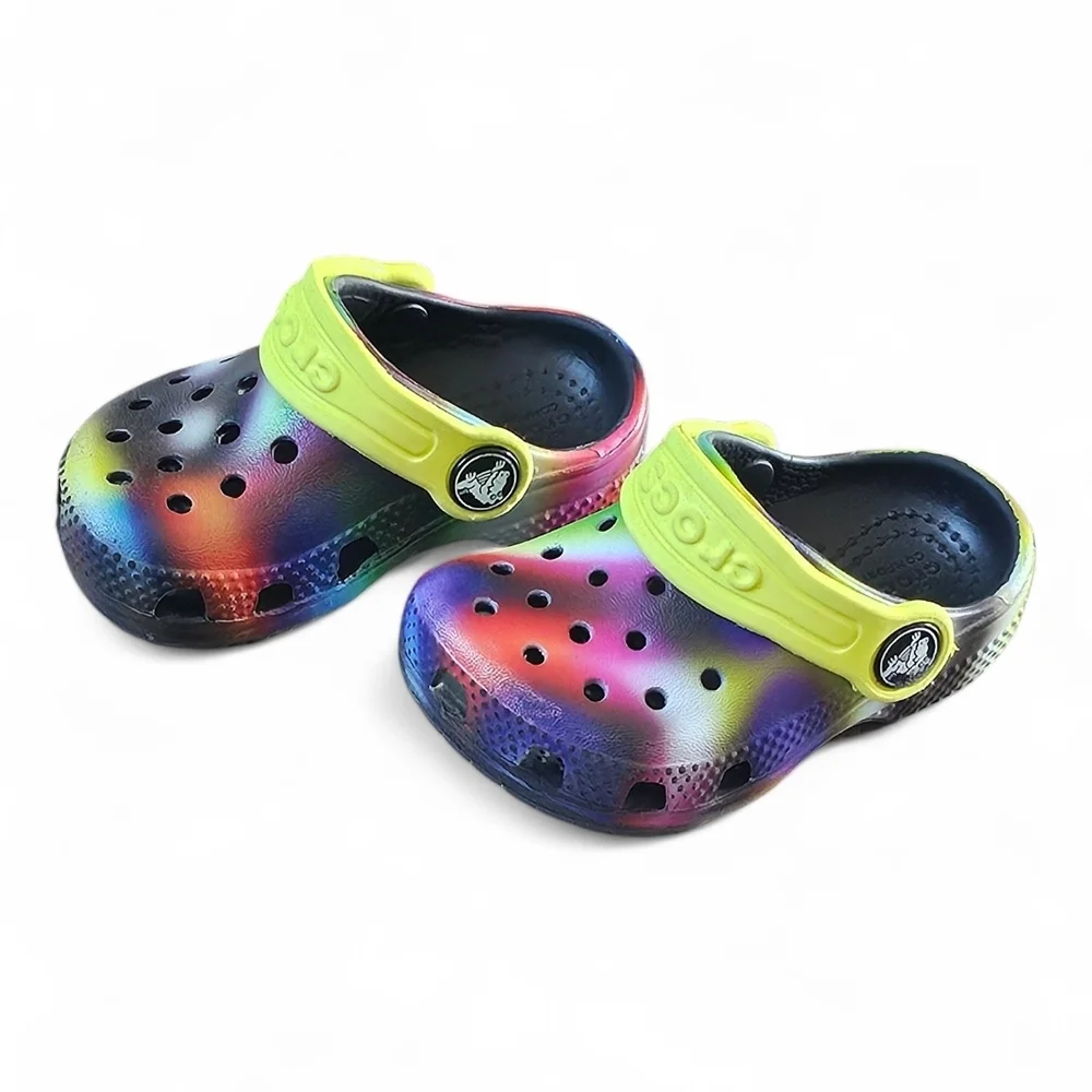 Kids Toddler Unisex Tie-Dye Crocs Classic Clog Size C4